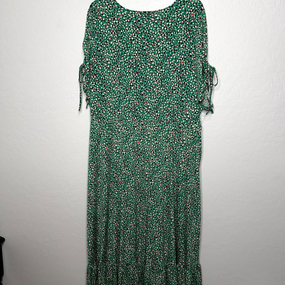 Torrid Midi A-Line Green Wrap Dress Size 4 4X 26 - Picture 10 of 10